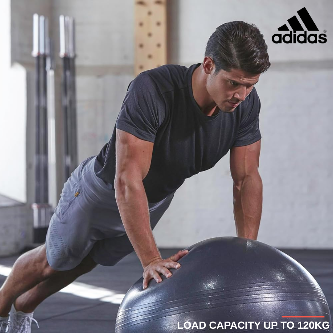 Bóng Tập Yoga &amp; Gym Chính Hãng ADIDAS ADBL-11246GR Exercise Ball, Đường Kính 65cm, Kèm Ống Bơm Hơi