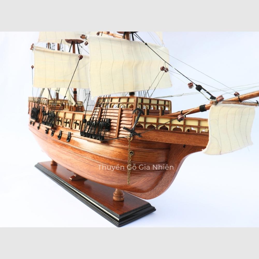 Mô Hình Thuyền Gỗ Phong Thủy Dạng Thuyền Cổ MARY ROSE Chính Hãng Hàng Xuất Khẩu Chất Lượng Cao