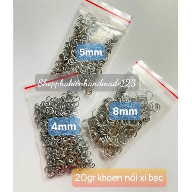 20gr khoen nối size xi bạc/xi vàng/xi đồng (4mm/5mm/8mm)