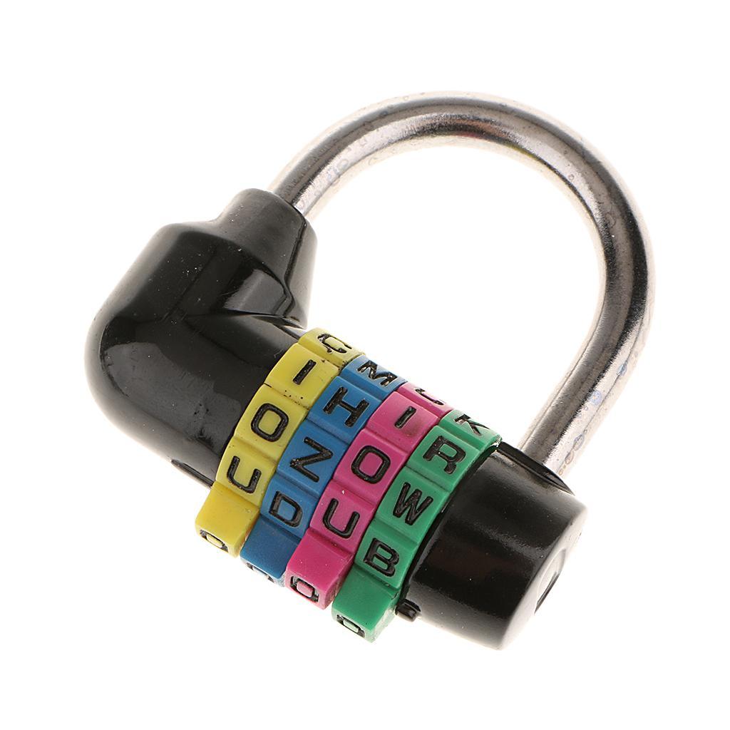 Letter Combination Lock Password  Padlock for Toolbox Black