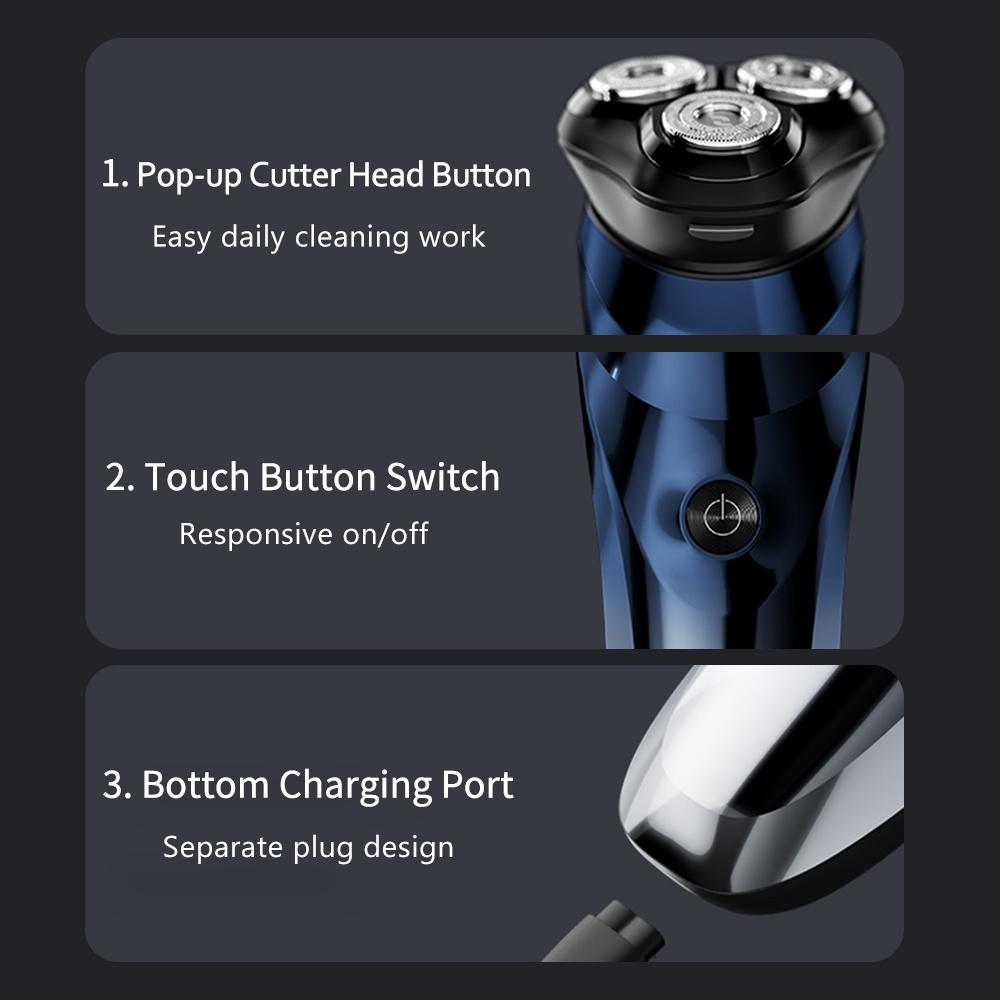 Máy cạo râu thông minh có thể sạc lại bằng cổng USB cho nam