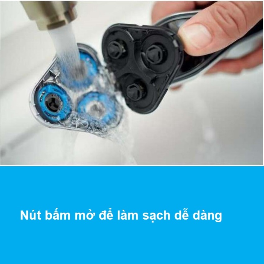 Máy cạo râu khô và ướt cao cấp Philips S5390/12 có đầu tỉa tóc mai và ria mép - Hàng nhập khẩu