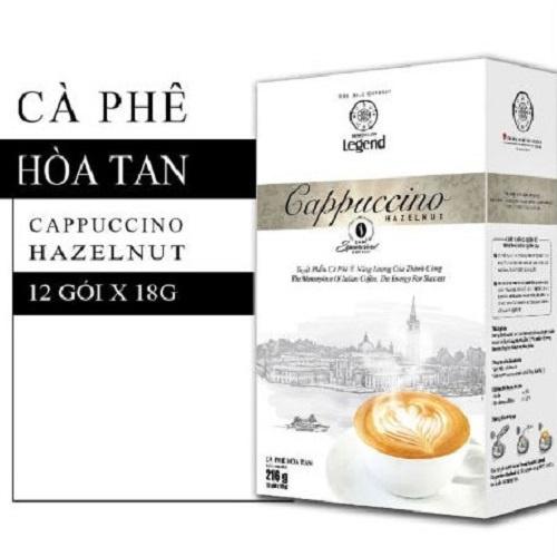 Combo 2 Hộp Cà Phê Cappuccino Hazelnut Trung Nguyên Legend - Hạt Phỉ (12 gói x 18g - Ít ngọt, thơm, béo)