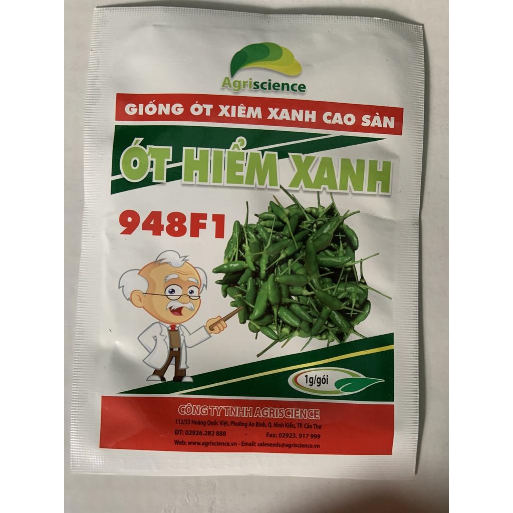 Hạt Giống Ớt Hiểm Xanh Cao Sản 948F1 - (1gr -156 hạt)