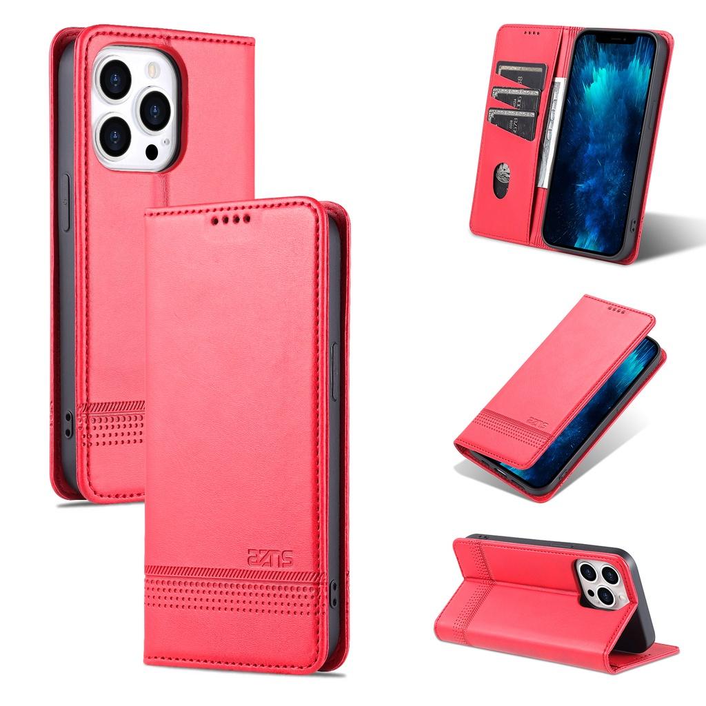Bao da PU điện thoại nắp lật nam châm kiêm ví đựng thẻ cho iPhone 13 Pro Max 13 Mini 12 Pro Max 12 Mini