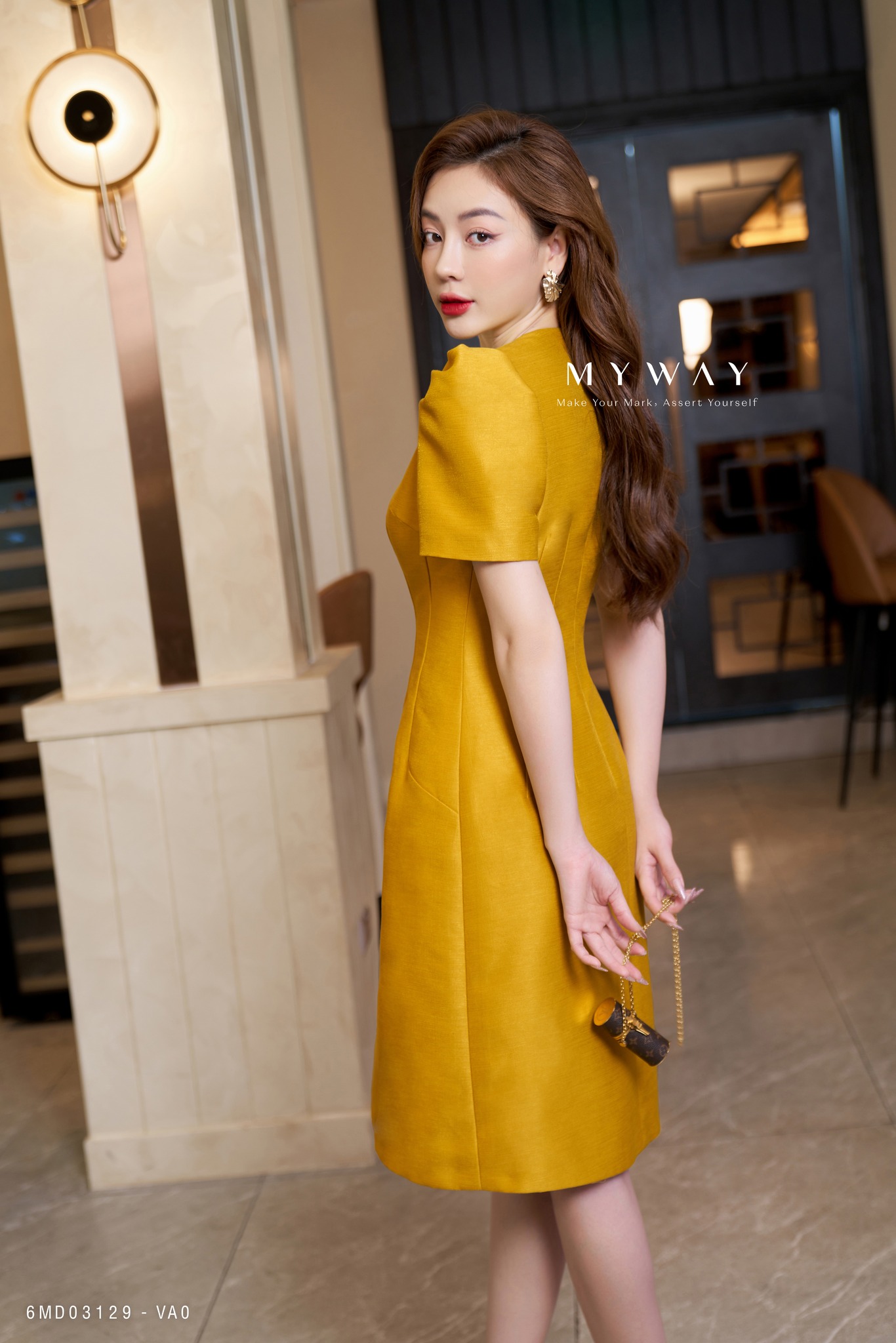 Đầm Dự Tiệc My Way Dáng Bút Chì Chiết Eo Sang Trọng 6MD03129