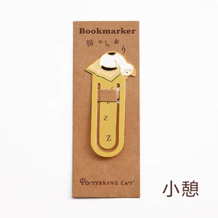 Bookmark chặn sách kim loại hình mèo  ngộ nghĩnh