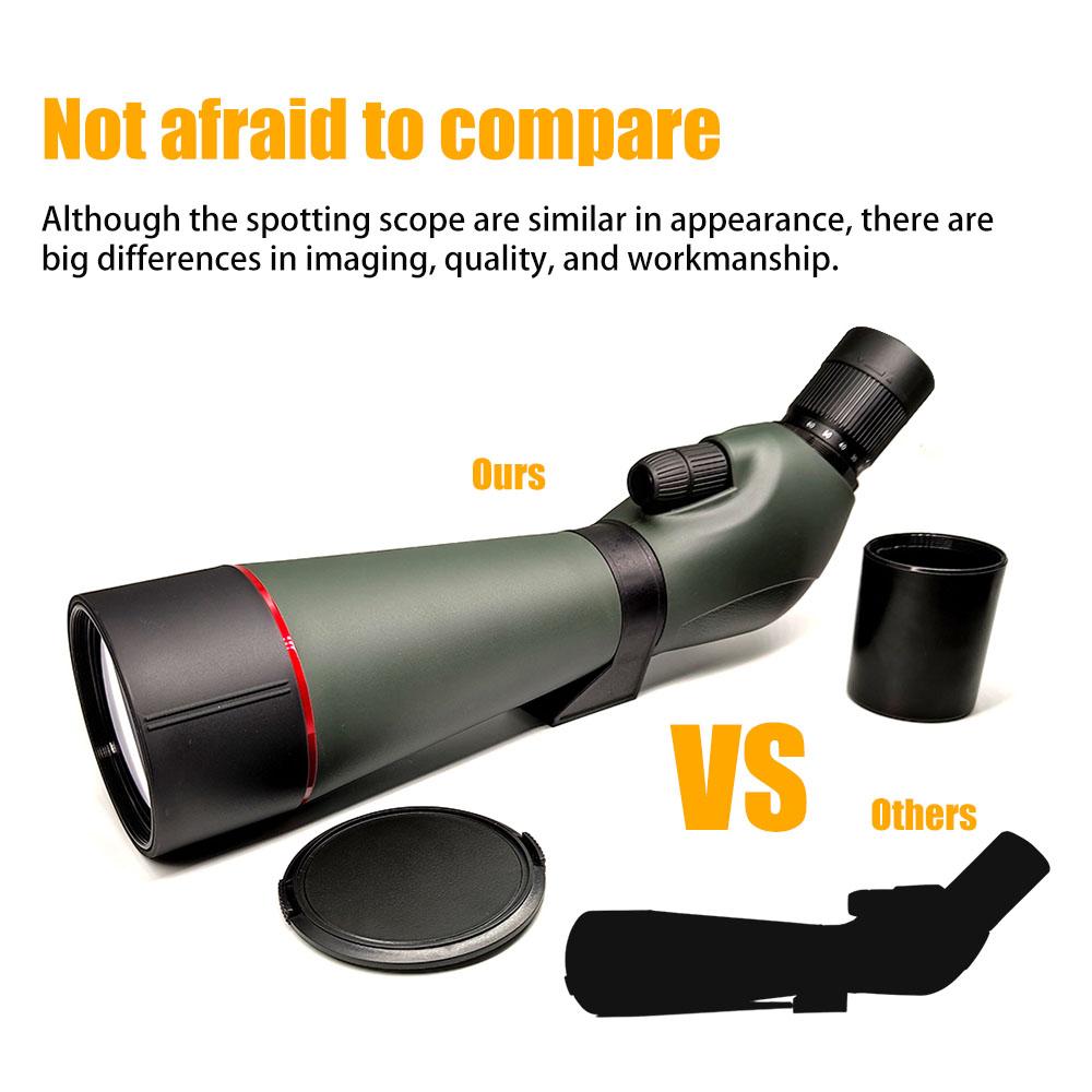 New 20-60x80 Scope Spotting 16-48x65 Long Range Telescope for Adventure