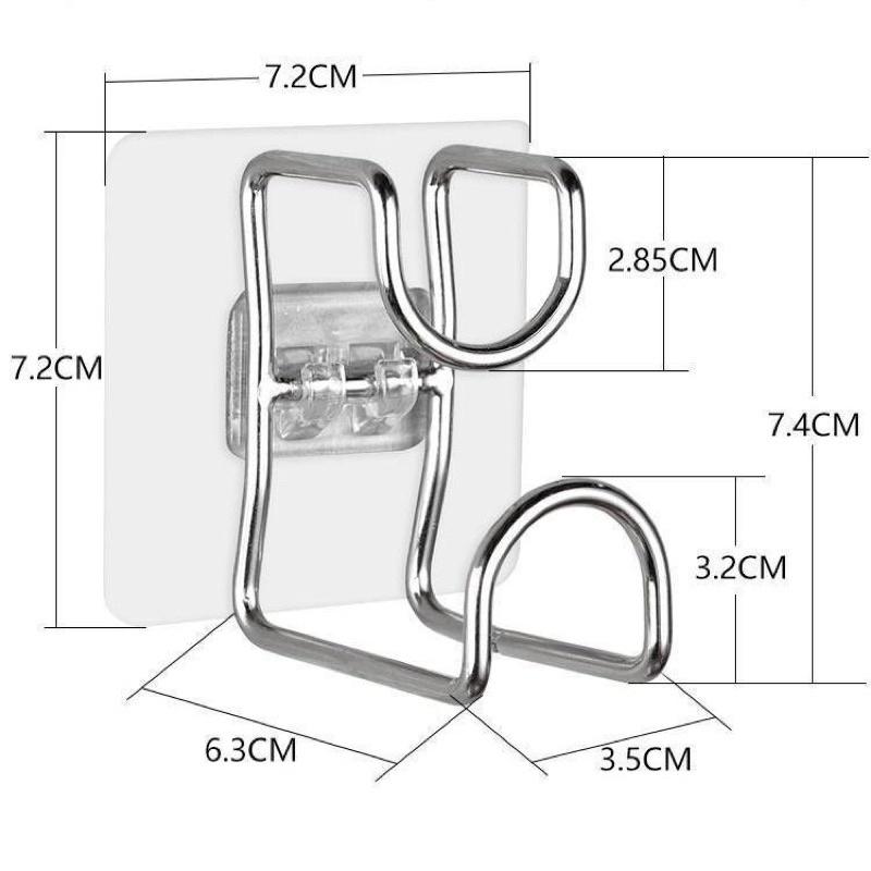 Móc Dán Tường Inox Treo Thau Chậu Nhà Tắm Treo Đồ Dùng Nhà Bếp