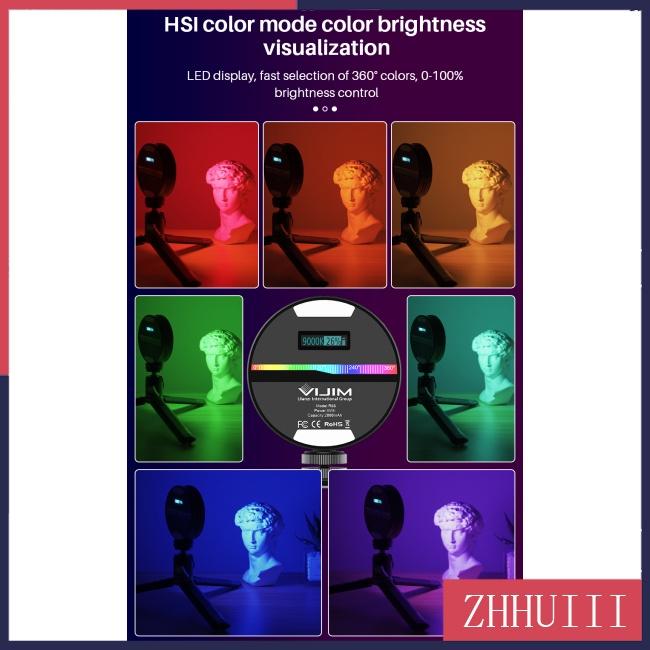 Đèn Led Tròn Mini R66rgb Có Nam Châm Điều Chỉnh Độ Sáng Tiện Lợi Dành Cho Chụp Ảnh