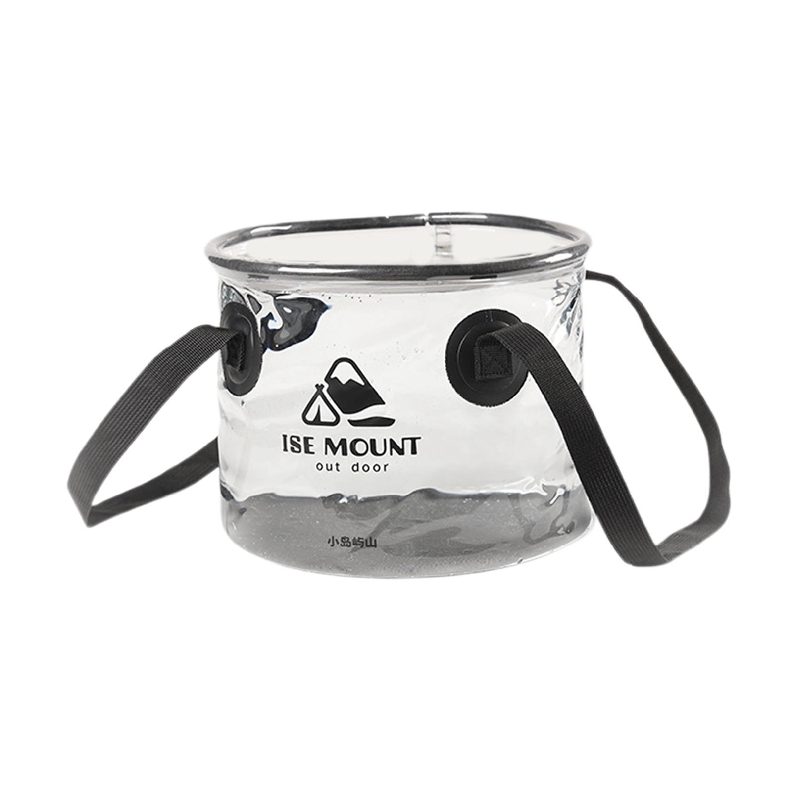 Collapsible Bucket with Handle Folding Water Bucket Camping Wash Tub Kitchen Portable Water Container Wash Basin for Cleaning Outdoor Hiking