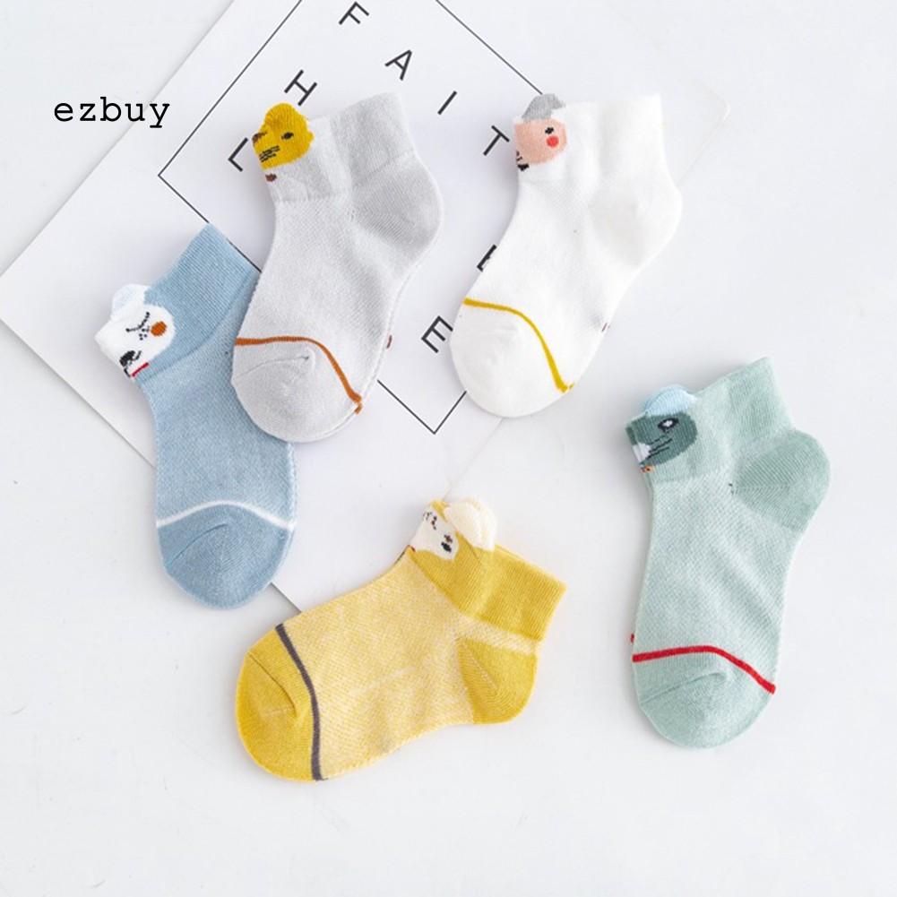 Set 5 Đôi Vớ Cotton Thoáng Khí Dành Cho Bé