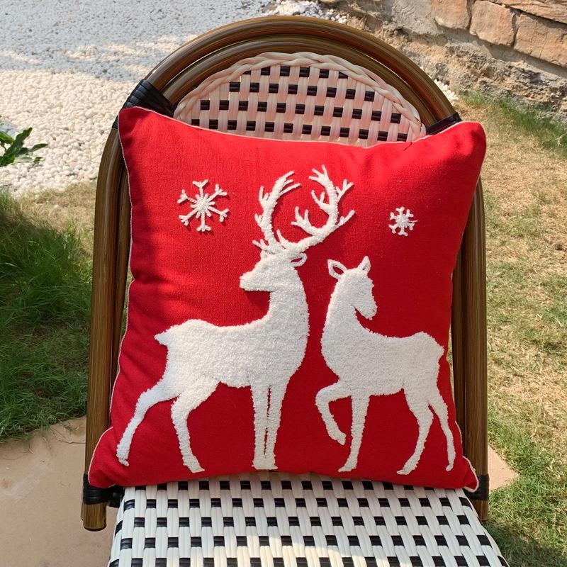 Vỏ gối in họa tiết giáng sinh trang trí nhà cửa