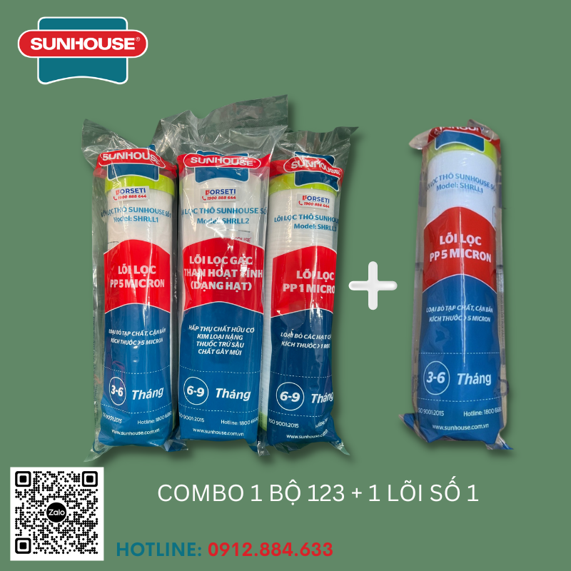 Combo 1 bộ 123 + 1 lõi số 1 Sunhouse SHLL - Hàng chính hãng