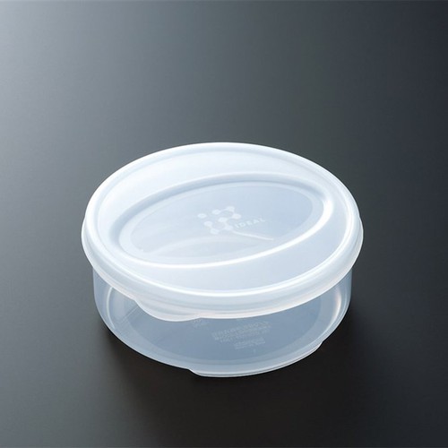 Hộp nhựa trong bảo quản thực phẩm Inomata dáng tròn, có nắp đậy - 480ml