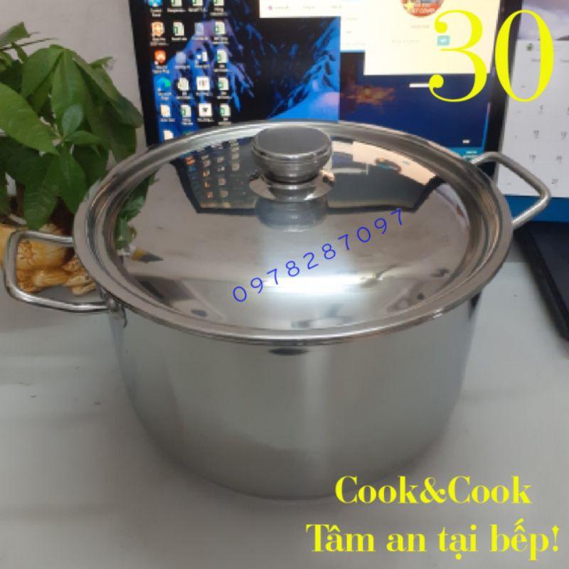 Nồi luộc gà inox size 30 1đáy & 3đáy từ