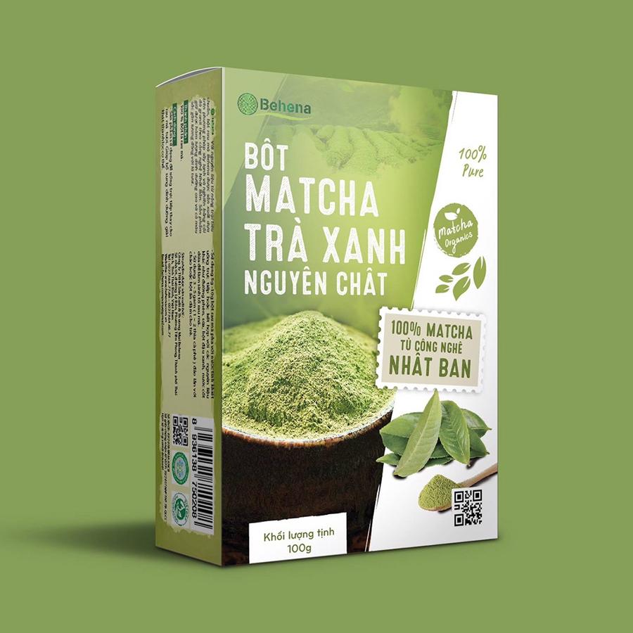 Bột Trà Xanh Behena nguyên chất sấy lạnh (50g) Hỗ trợ giảm cân, giảm mỡ máu, Thức uống bổ dưỡng cho mọi lứa tuổi