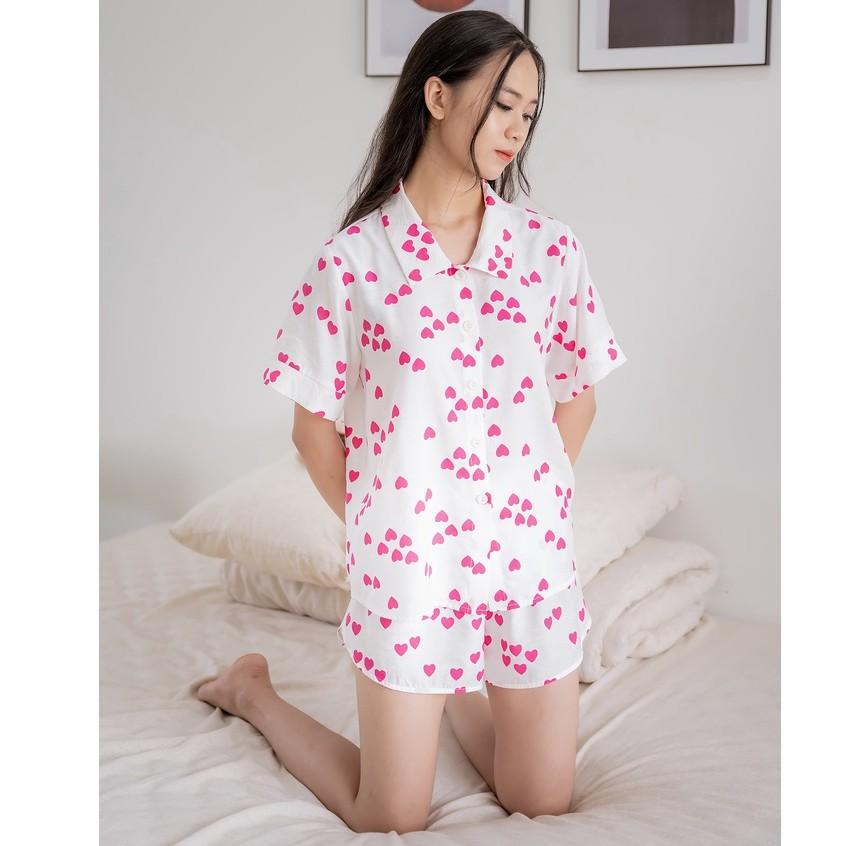 Bộ đồ ngủ nữ chấm bi Pijama mặc nhà thiết kế TK FASHION BD04