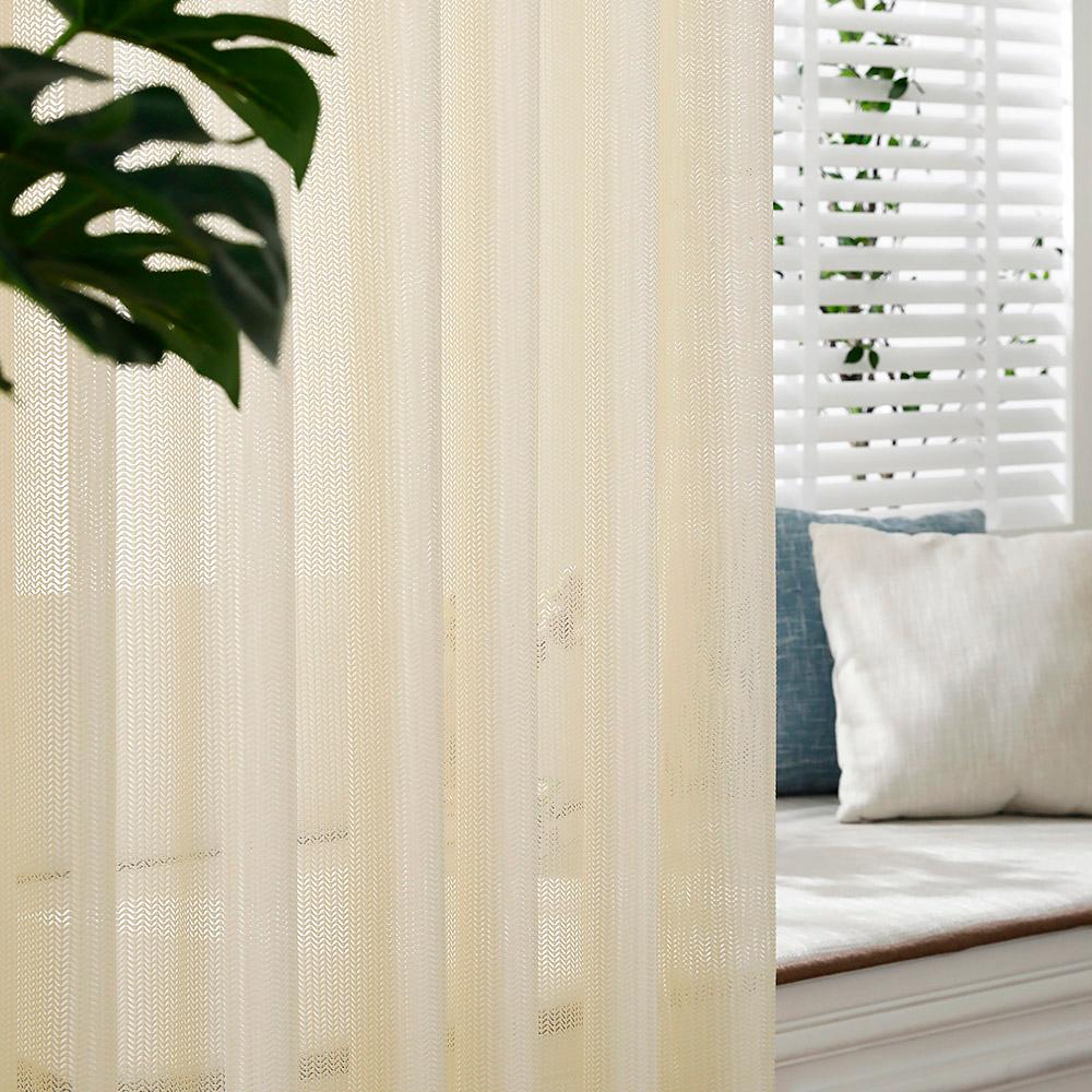 Rèm cửa sổ voan Sheer Voile có vành trên cho nhà bếp, phòng ngủ và phòng khách
