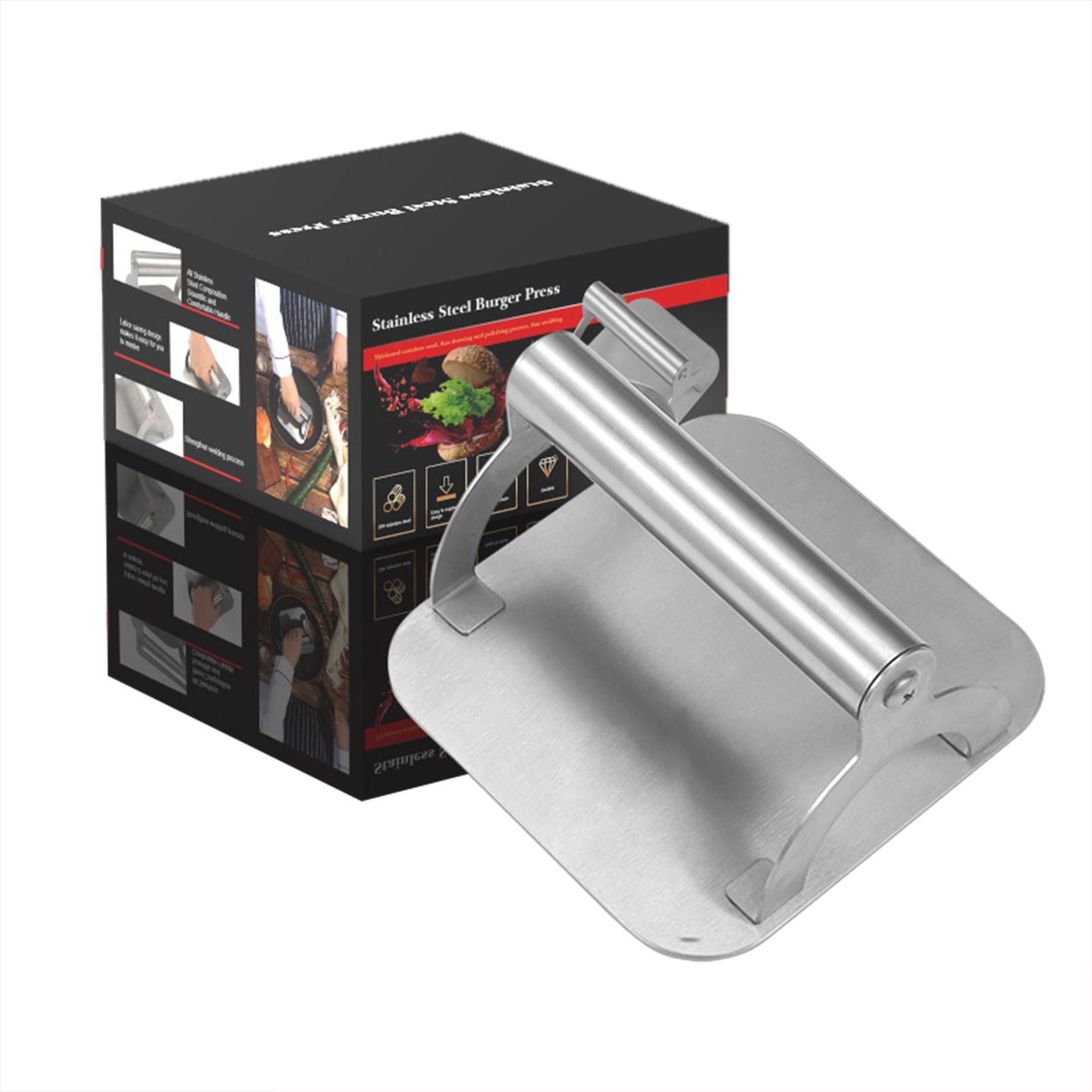 Non-stick Burger Press with Ergonomic Handle Food-grade Stainless Steel Burger Press Bacon Sausage BBQ Grill
