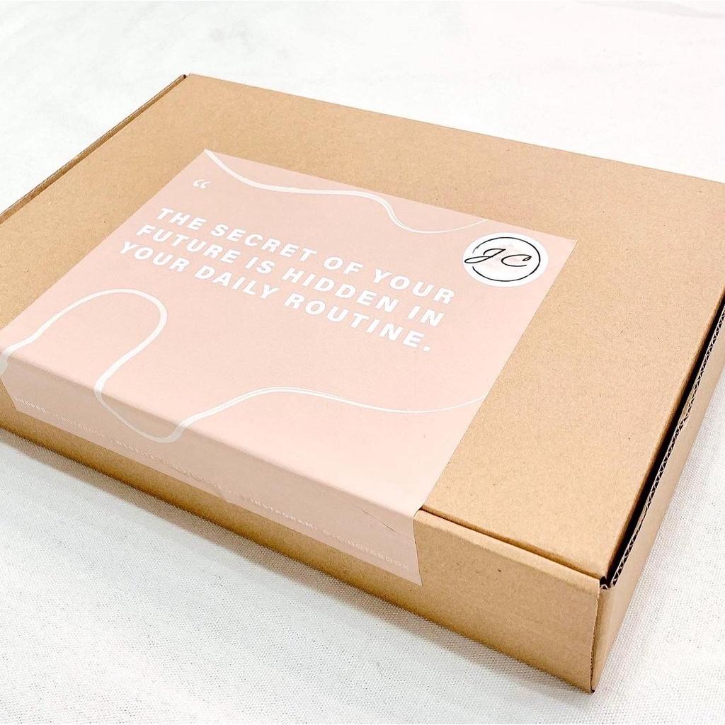 Transparent Box - Stationery Gift Box - Sổ Lò Xo Trong Suốt, Túi Dẻo Trong Suốt, Giấy Note Nhựa Trong Suốt, Bút Gel Đen
