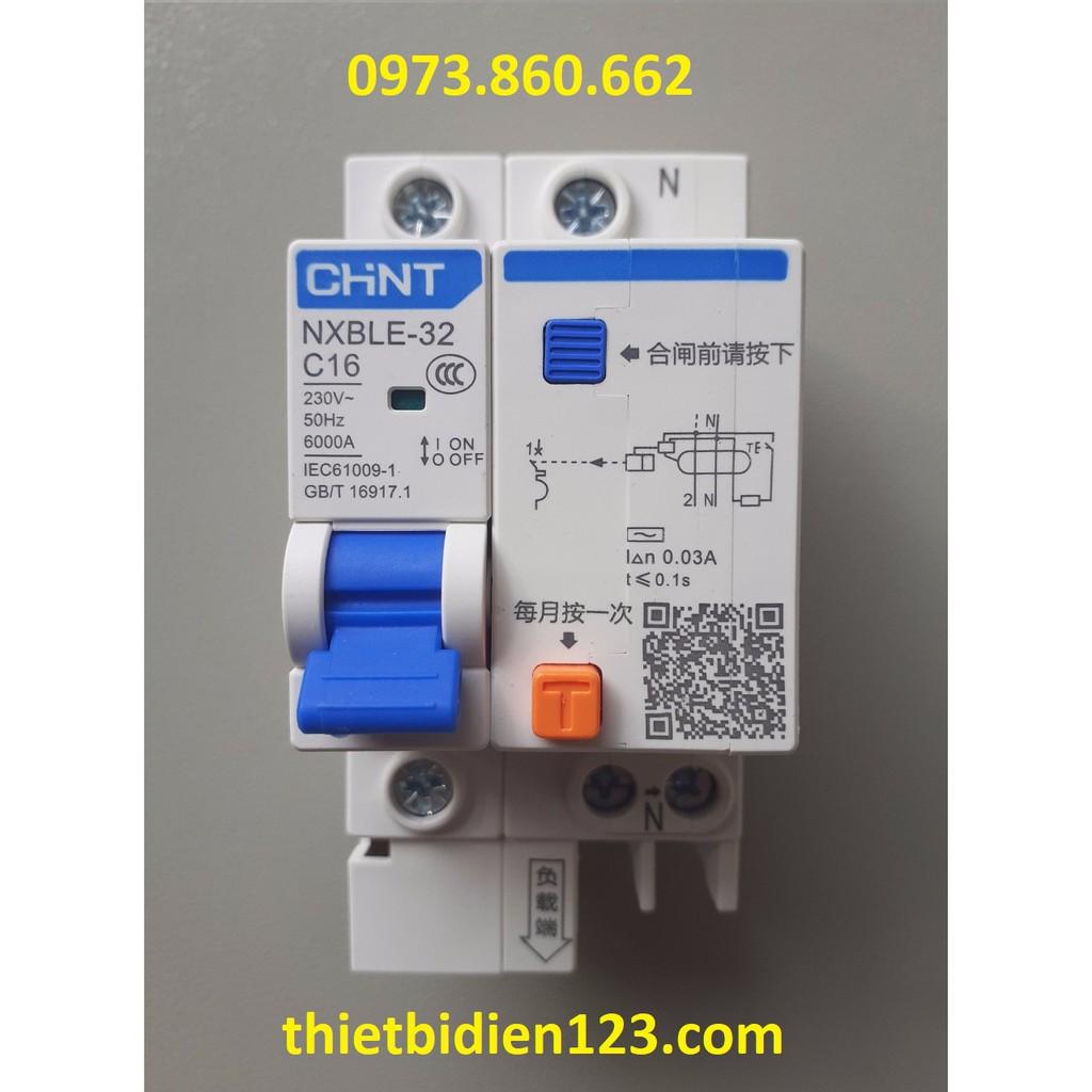 Aptomat chống rò - chống giật chint 1P+N 16A~63A