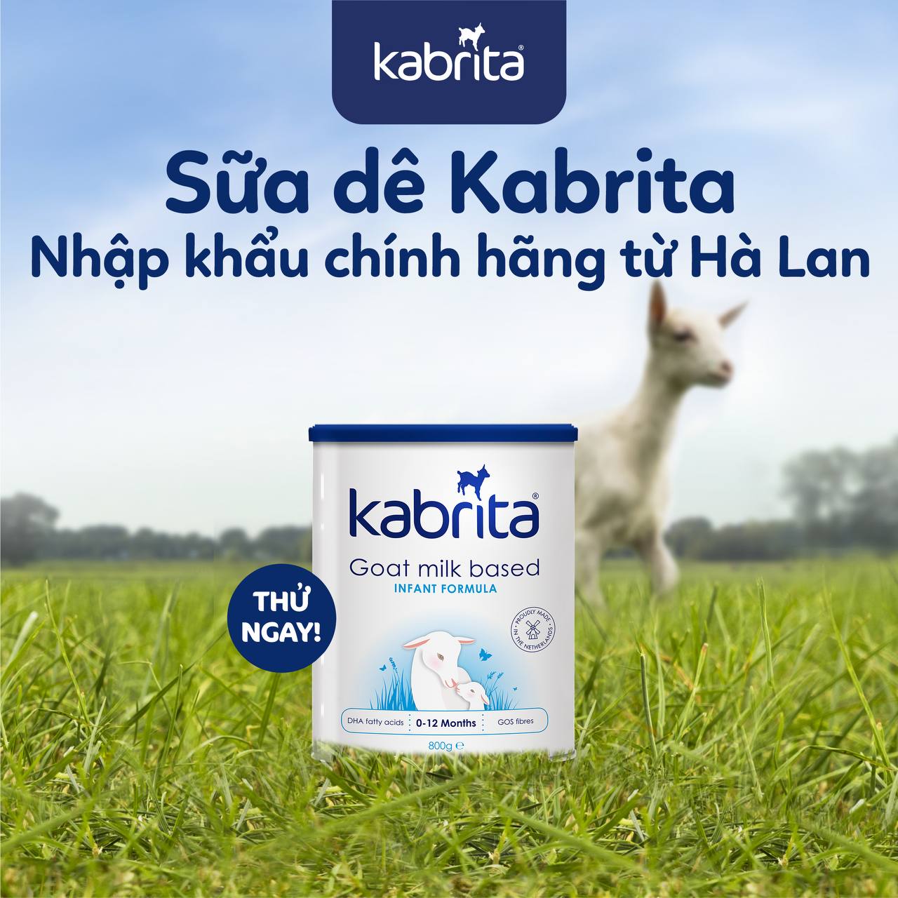 Sữa dê Kabrita số 1 cho trẻ từ 0-12 tháng - Lon 400g