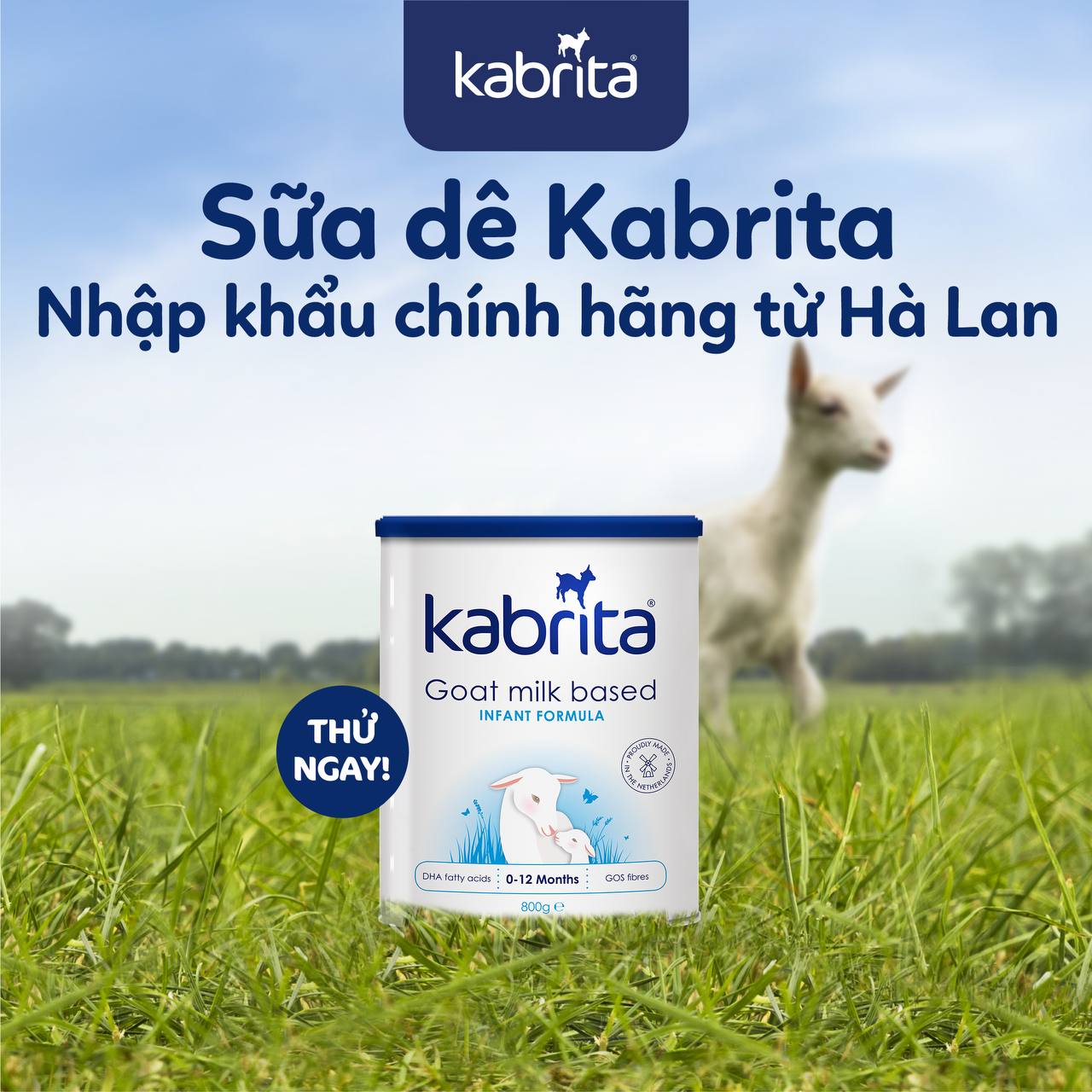 [DATE T3/25] Sữa dê Kabrita số 1 cho trẻ từ 0-12 tháng - Lon 400g