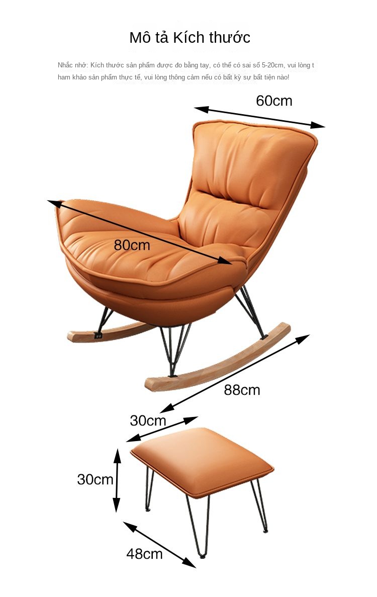 Ghế Lười Thư Giãn, Ghế Bập Bênh Đọc Sách, Ghế Sofa Lười- Tặng Kèm Đôn Ghế Gác Chân Êm Ái Chắc Chắn Bền Đẹp