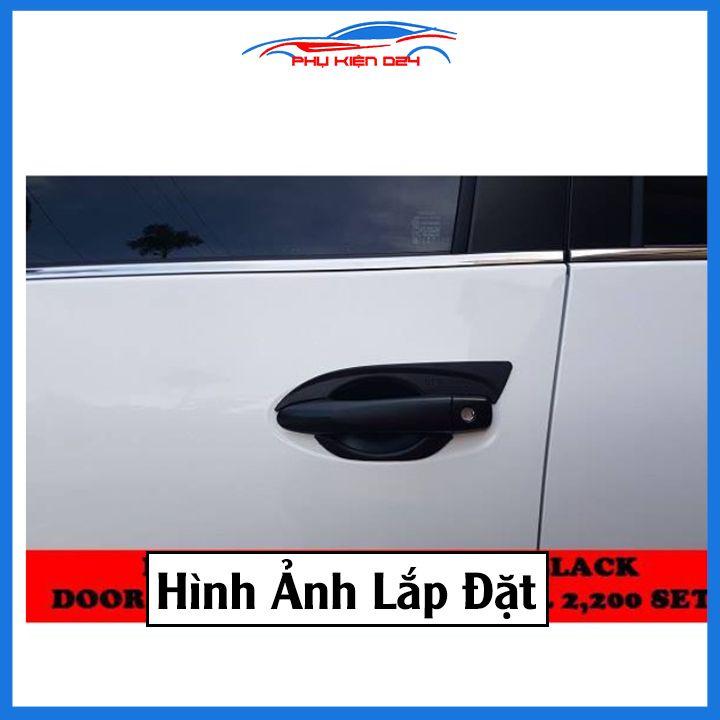 Ốp tay hõm nhựa đen/mạ crom Navara 2015-2016-2017-2018-2019-2020 sáng bóng chống trầy bảo vệ cửa xe ô tô