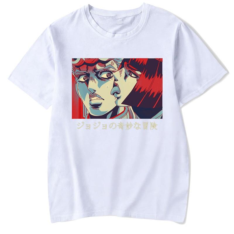 Áo Thun Unisex In Họa Tiết JoJo Bizarre Adventure 90s Thời Trang Mùa Hè