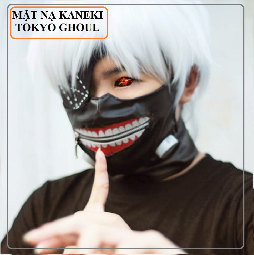 Mặt nạ kaneki ken tokyo ghoul, da PU cao cấp