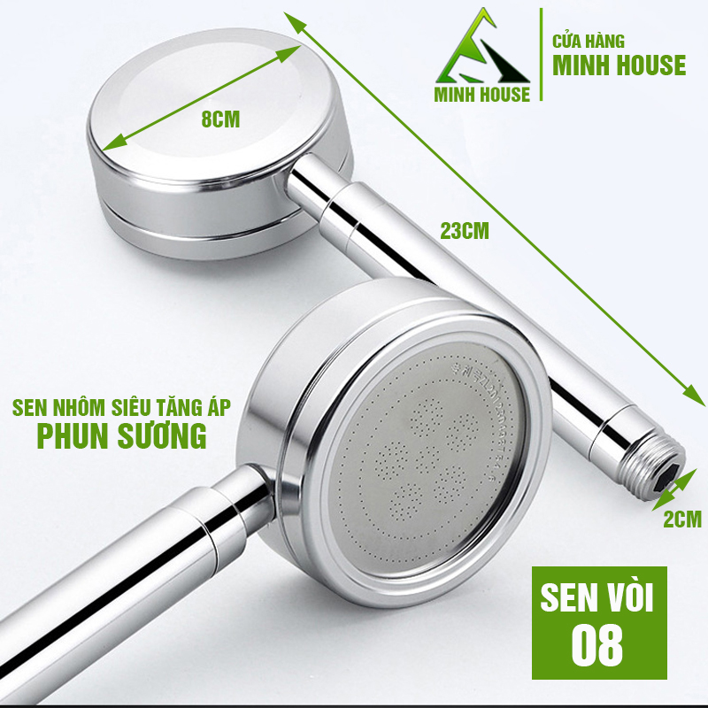 Sen Vòi, Bát Sen, Tay Sen Tắm Tăng Áp Nhiều Mã, Đa Dạng Chế Độ Phun, Phụ Kiện Nhà Tắm Minh House - Tay Sen 08