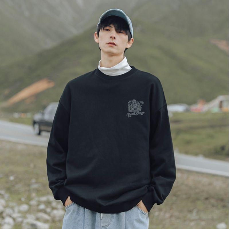 Áo sweater in nổi 100% cotton mềm mịn nam nữ áo đôi unisex ulzzang - ẢNH THẬT