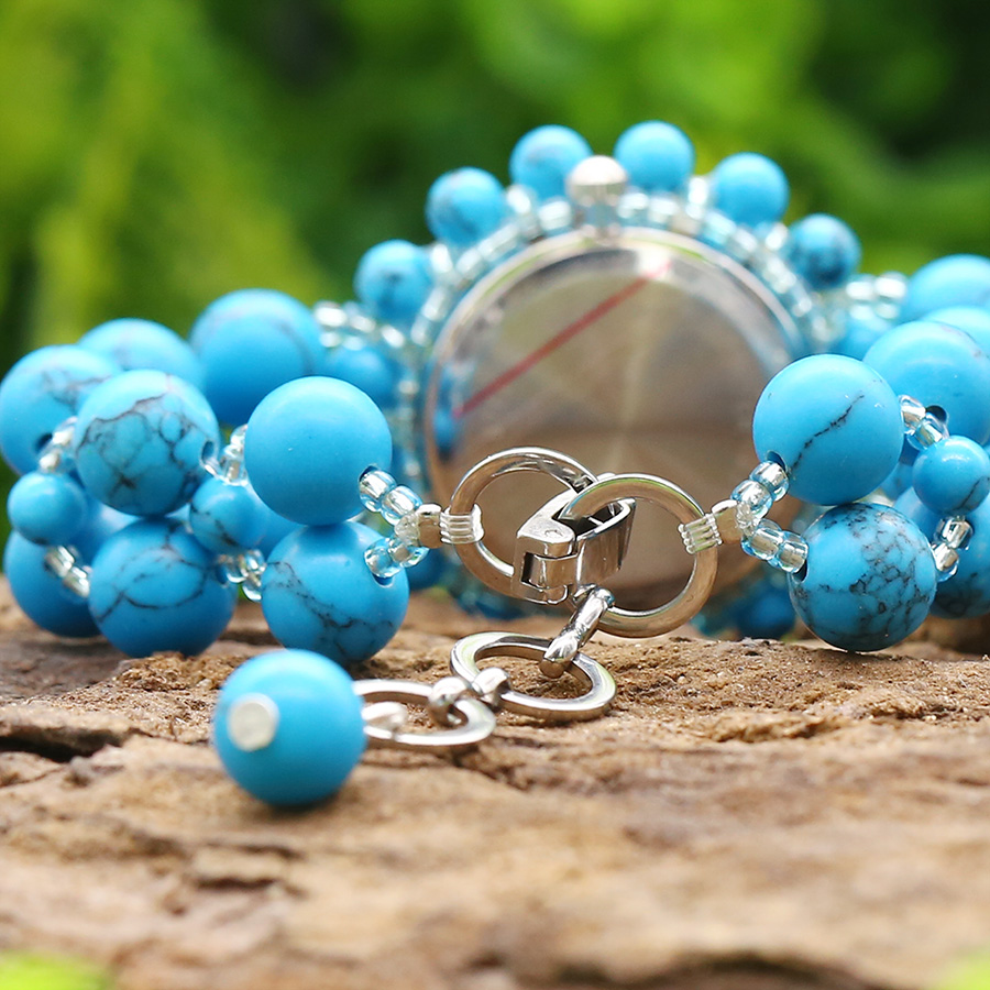 Đồng Hồ Nữ Đá Ngọc Lam (Turquoise) DHN18 Bảo Ngọc Jewelry