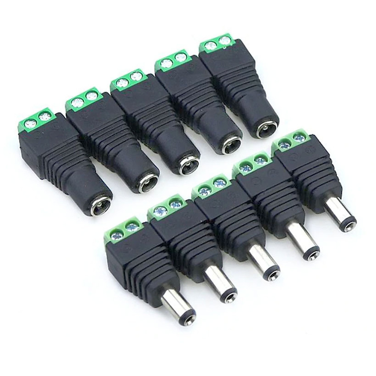 Bộ 5 jack cắm nguồn điện DC đuôi đực cái nối nhanh