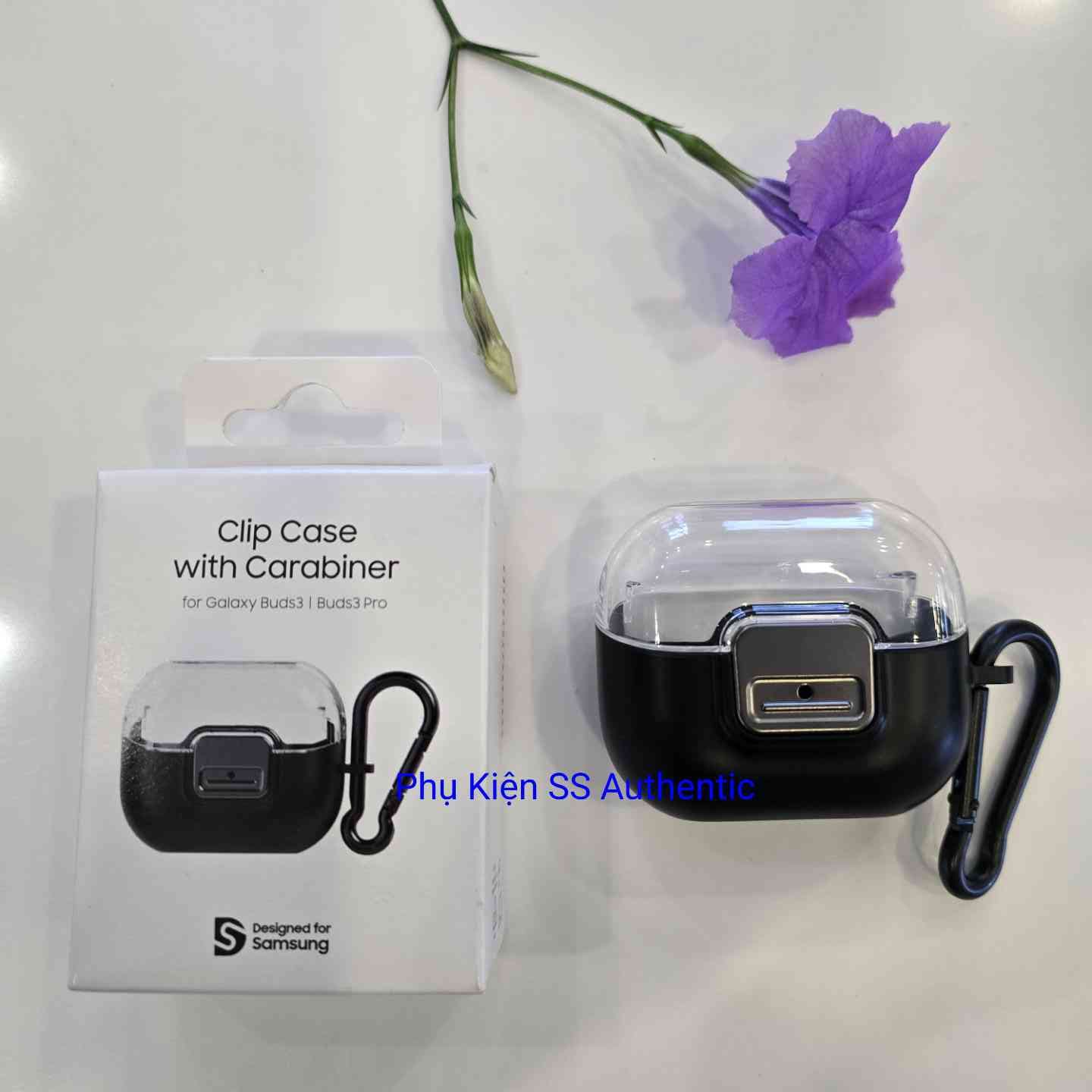 Hộp đựng tai nghe kèm móc đeo Galaxy Buds3, Buds 3 pro - Hàng Chính hãng Samsung