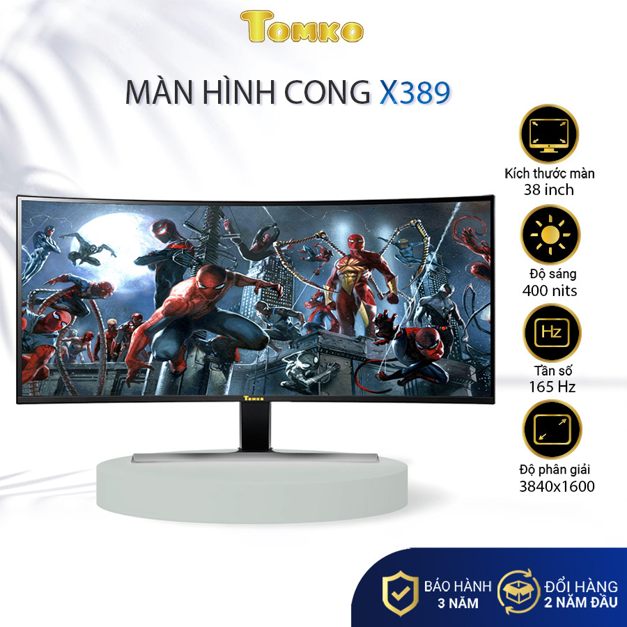 Màn Hình máy tính TOMKO GX389Q 38&quot; 4K 165Hz IPS Radeon FreeSync 1ms - Hàng Chính Hãng