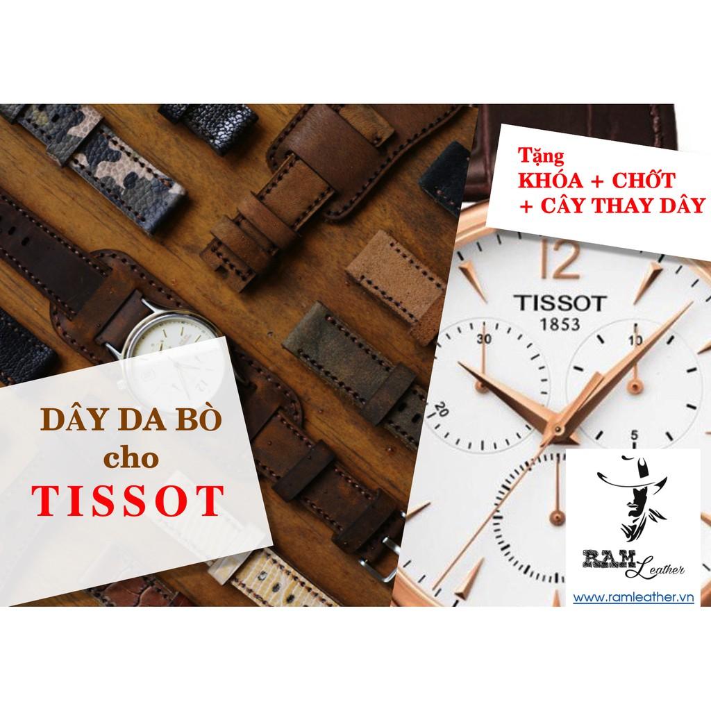 DÂY TISSOT DA BÒ THẬT - RAM LEATHER - TẶNG KHÓA, CHỐT, CÂY THAY DÂY 3