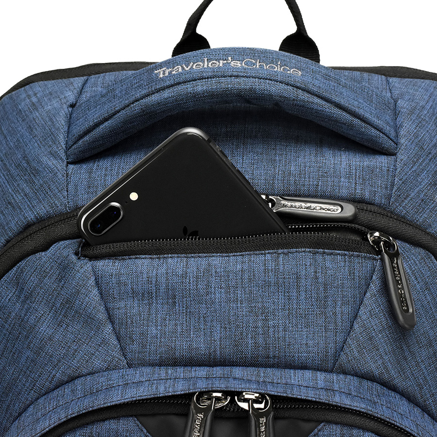 Balo laptop 17in Silverwood TRAVELER'S CHOICE - MỸ : Miệng túi mở rộng, dễ dàng truy cập và sắp xếp hành lý Ngăn phía trước có khóa kéo tiện dụng cho các vật dụng nhỏ