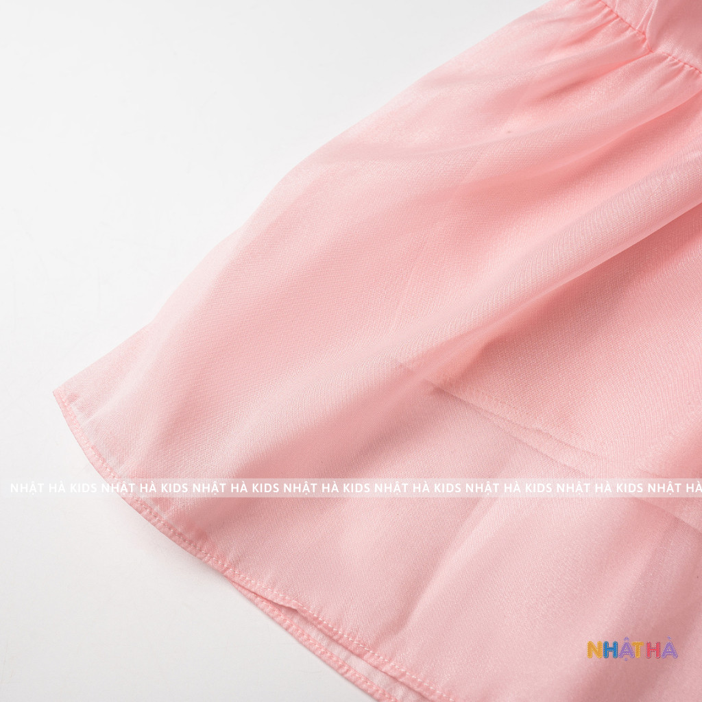 Váy bé gái C2 Nhật Hà chất liệu voan tơ lót lụa size đại 12-45kg