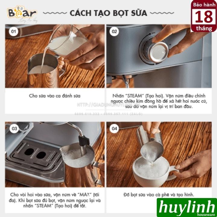 Máy pha cà phê Espresso Bear CF-B15V1 - Pha 1 - 2 tách tự động - Hàng chính hãng BH 18 tháng