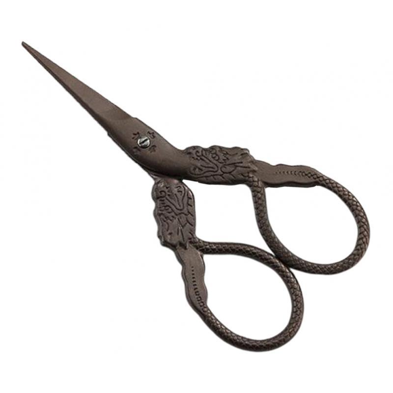 Vintage Dragon Pattern Sewing Scissors Trimming Dressmaking Shears Cross Stitch Stainless Steel Tailor Scissors for Sewing Embroidery Fabric