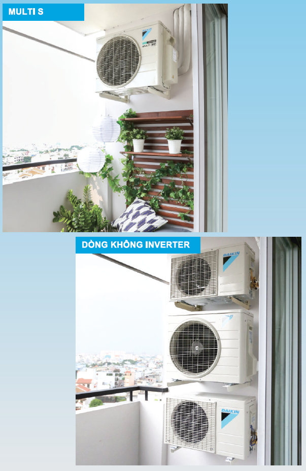 Hệ Thống Máy Lạnh Multi S Daikin Inverter Combo 3HP + 02 dàn lạnh 1.0HP + 2.0HP - MKC70SVMV/CTKC25RVMV+CTKC50SVMV - Hàng Chính Hãng - Chỉ giao tại TP.HCM