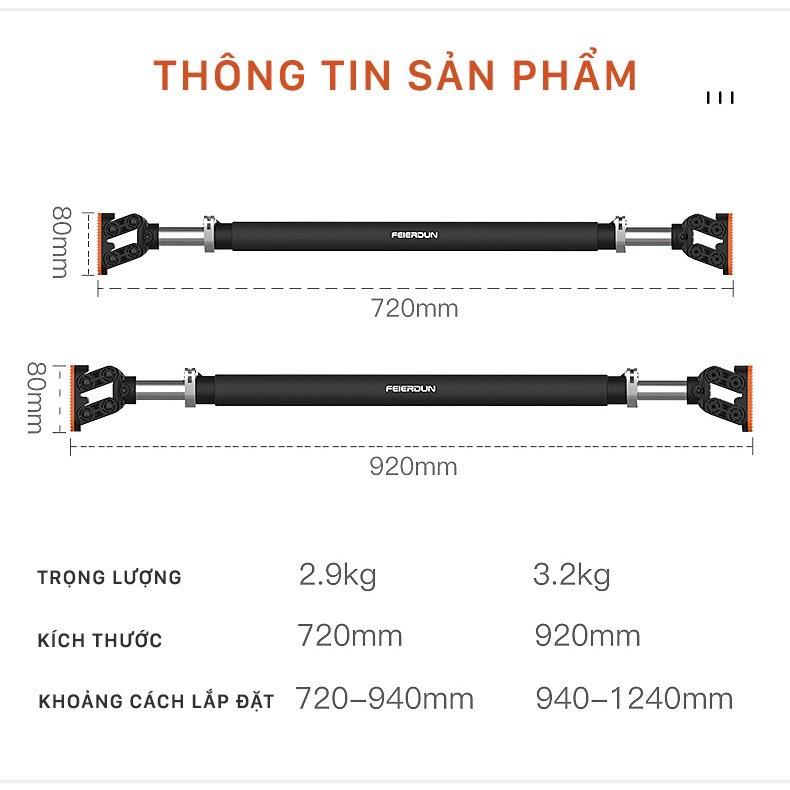 Xà Đơn Treo Tường Thế Hệ Mới FED-0228 . Chất liệu thép carbon