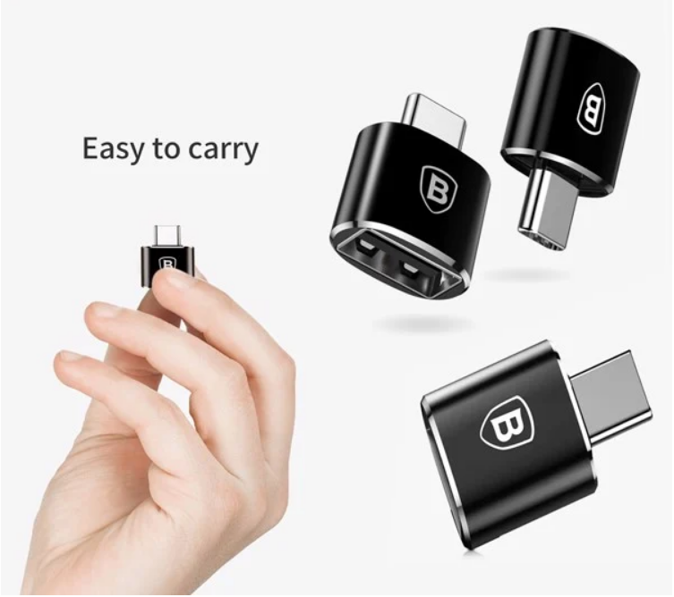 Jack chuyển đầu chuyển đổi adapter usb type a sang type c Baseus LV106 cho samsung xiaomi,..vv - hàng chính hãng