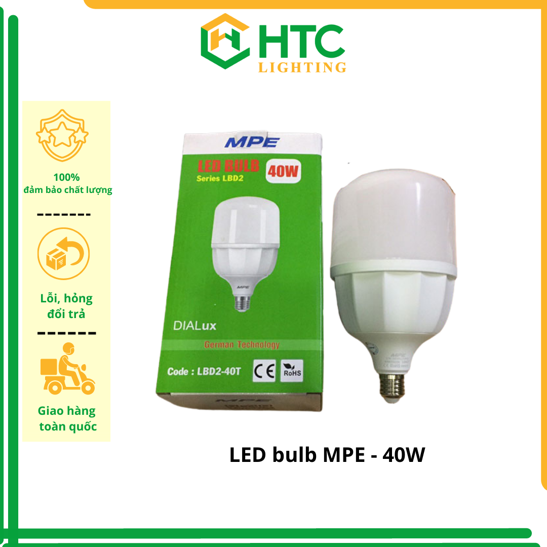 Bóng đèn led bulb 40W - Thương Hiệu MPE