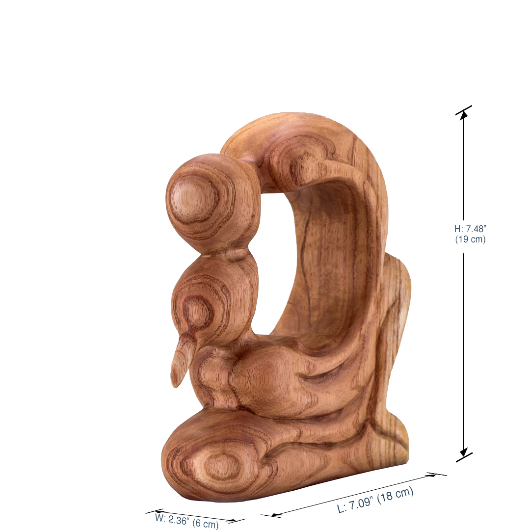 Trong vòng tay anh - tượng gỗ điêu khắc thủ công trừu tượng - quà tặng nghệ thuật trang trí nhà - bộ sưu tập love