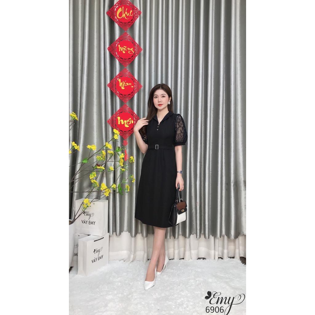 Đầm EMY EM6906 Xoè A Ren