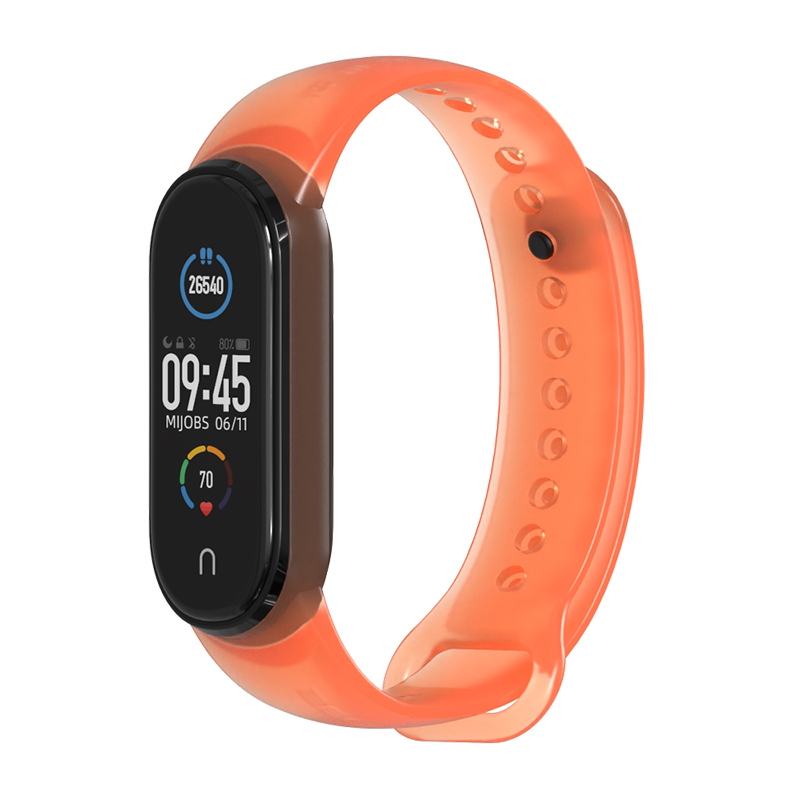 Dây đeo thay thế cho Xiaomi Miband 5 MIjobs trong suốt - Hàng Nhập Khẩu